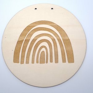 Holzscheibe "Regenbogen"