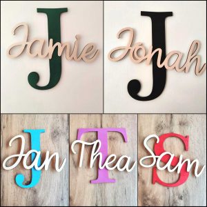 Namensschild Großbuchstabe